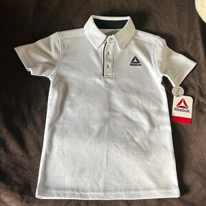 Reebok White Polo with Black Accents